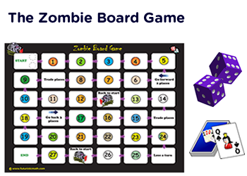 zombie math board game for kids
